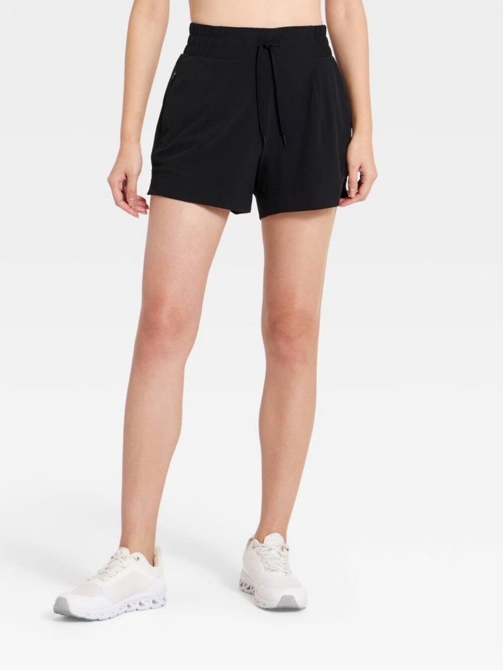 Women's Active Light Woven Mid-Rise Shorts 4" - All In Motion" Black S